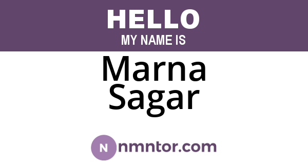 Marna Sagar