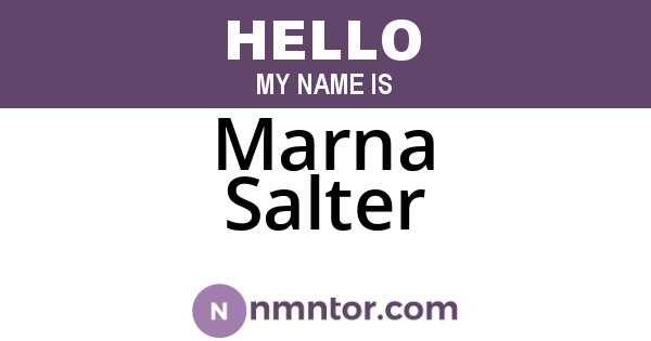 Marna Salter