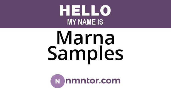 Marna Samples