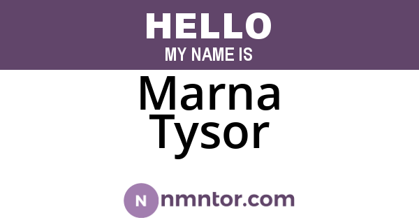 Marna Tysor