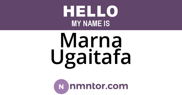 Marna Ugaitafa