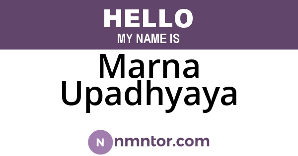 Marna Upadhyaya
