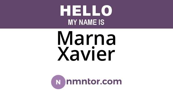 Marna Xavier