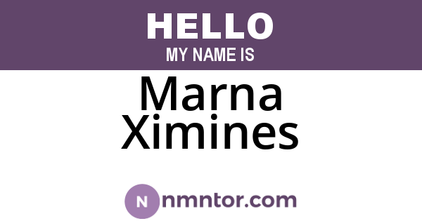 Marna Ximines