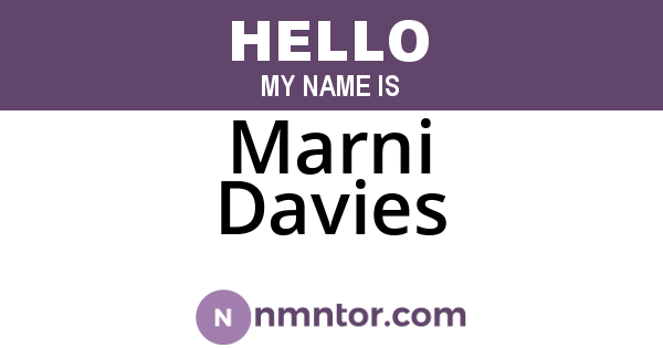Marni Davies