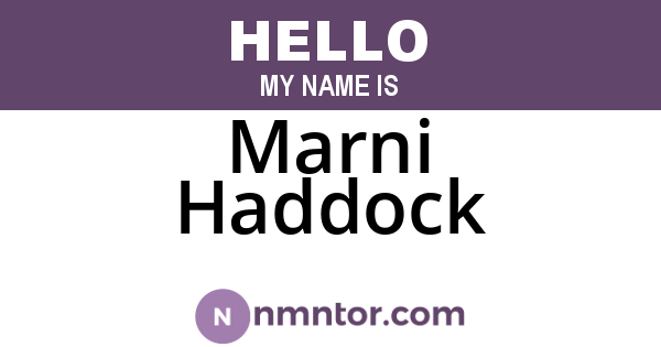 Marni Haddock