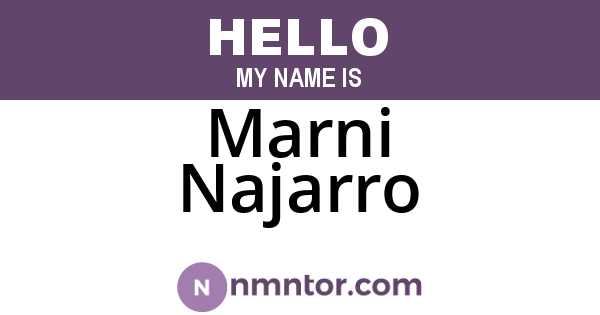 Marni Najarro