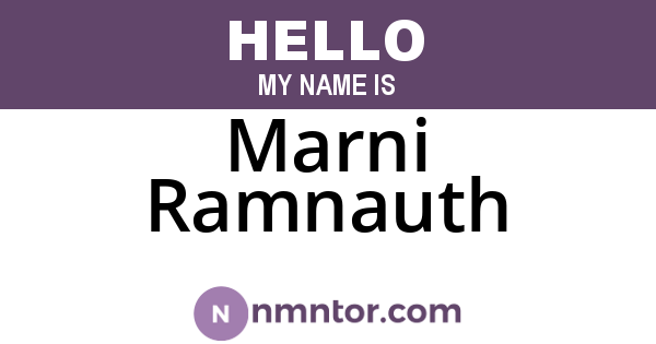 Marni Ramnauth