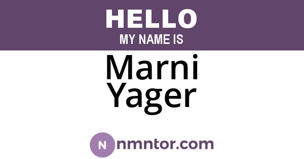 Marni Yager