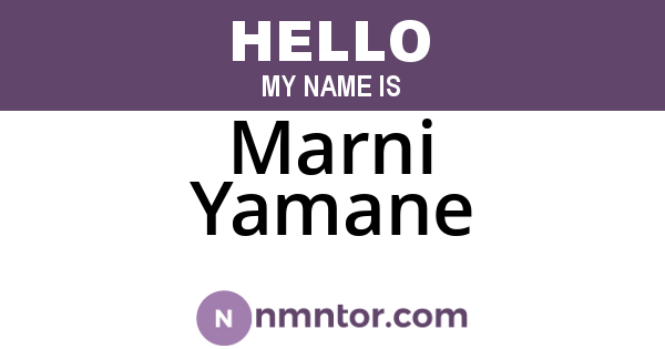 Marni Yamane