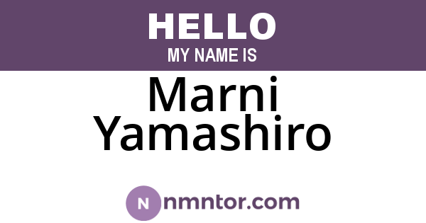 Marni Yamashiro