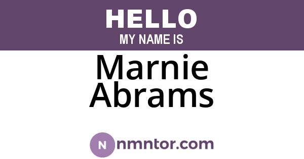 Marnie Abrams
