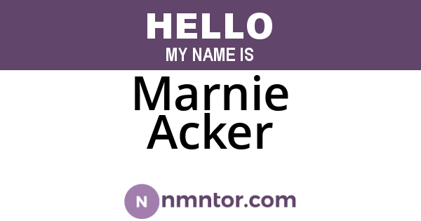 Marnie Acker