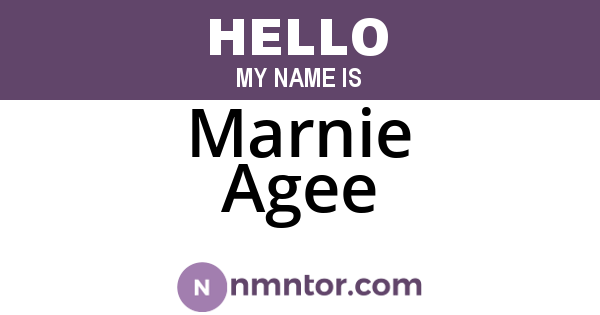 Marnie Agee