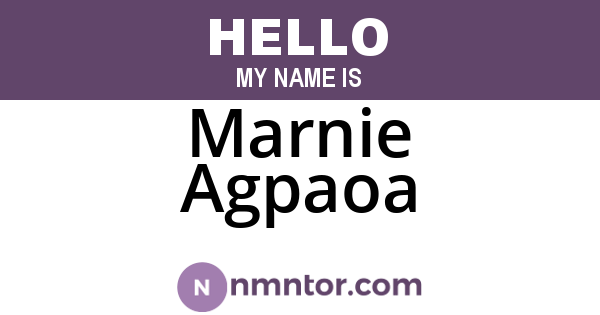 Marnie Agpaoa