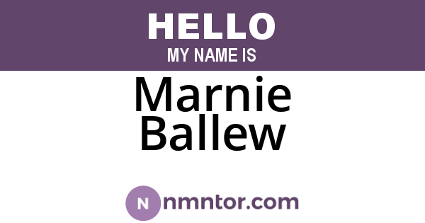 Marnie Ballew