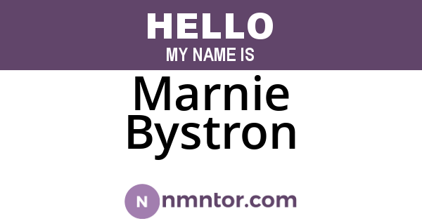 Marnie Bystron