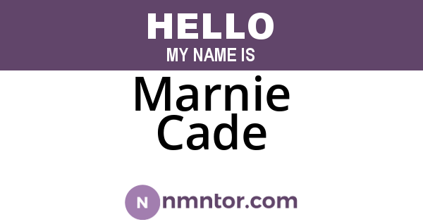 Marnie Cade