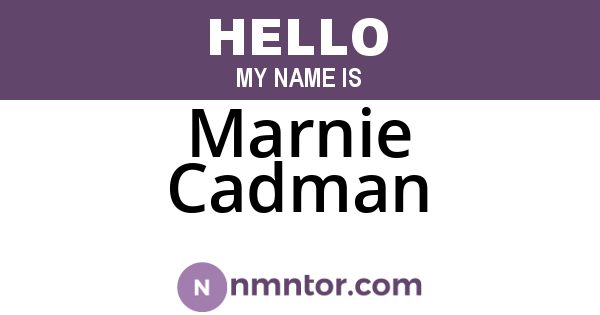 Marnie Cadman