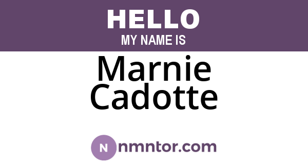 Marnie Cadotte