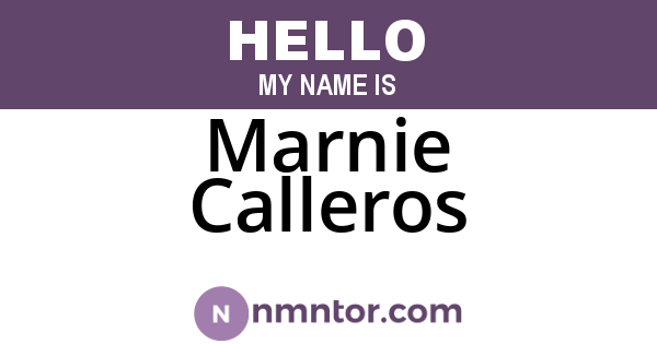 Marnie Calleros