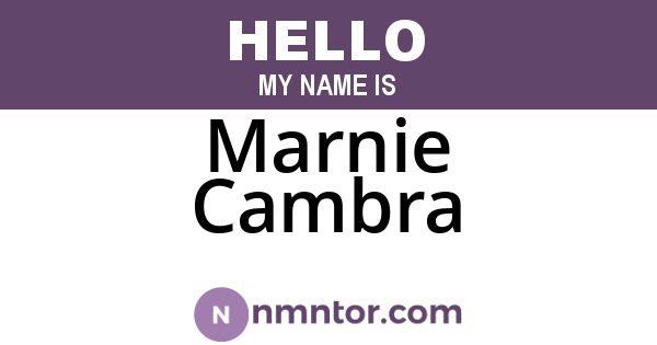 Marnie Cambra
