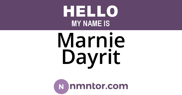 Marnie Dayrit