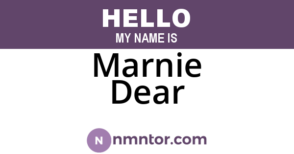 Marnie Dear