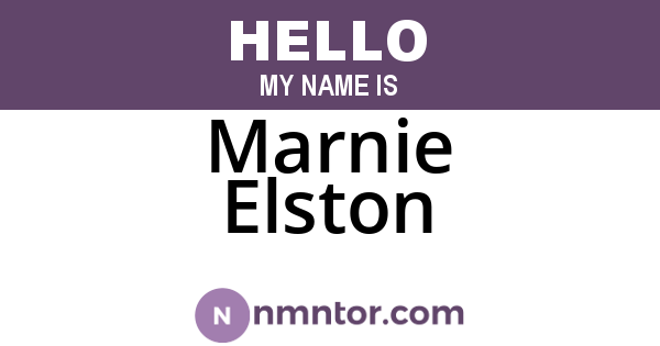 Marnie Elston