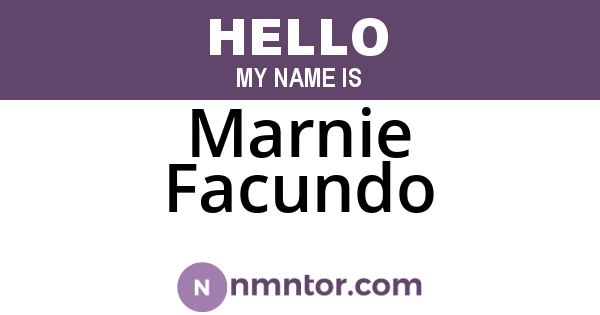 Marnie Facundo