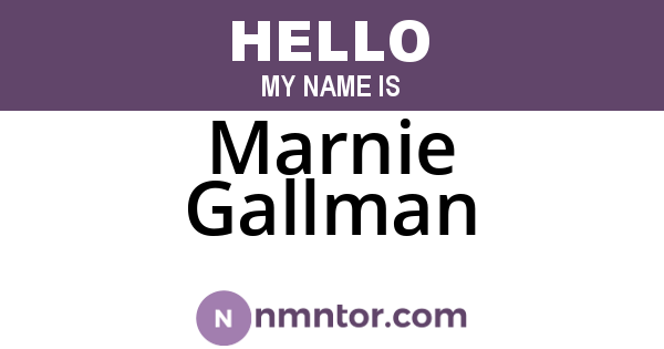 Marnie Gallman