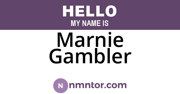 Marnie Gambler