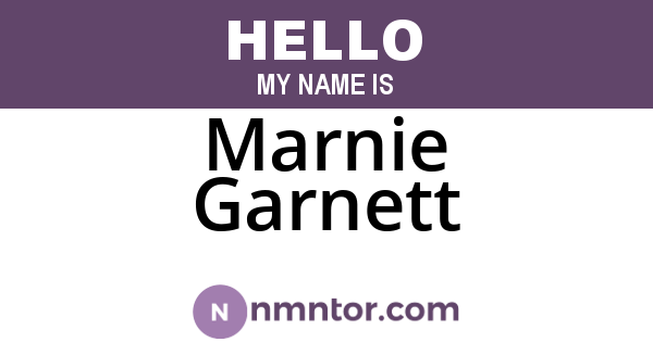 Marnie Garnett
