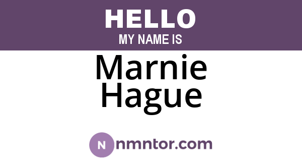 Marnie Hague