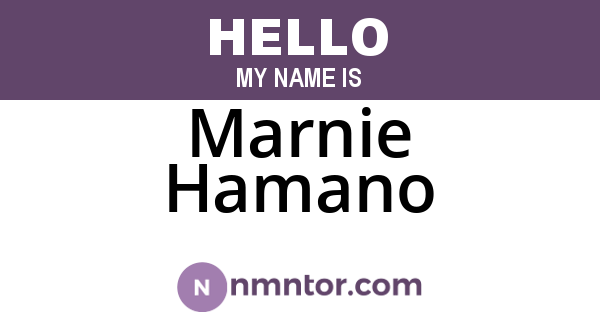 Marnie Hamano