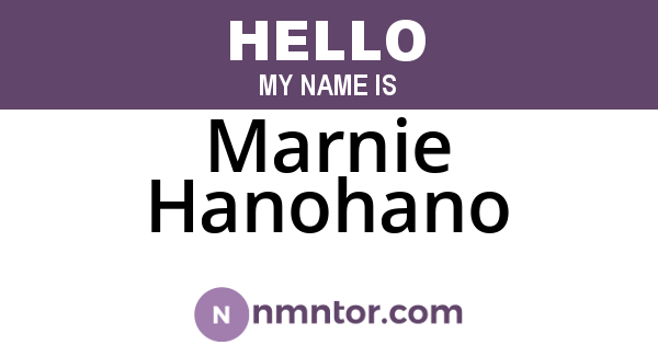 Marnie Hanohano