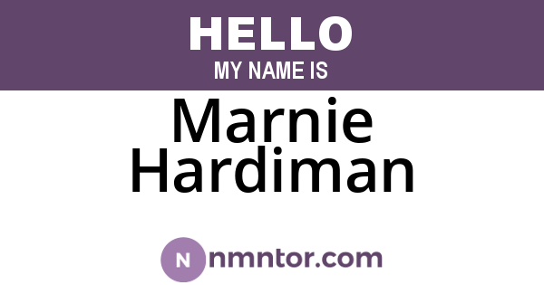 Marnie Hardiman