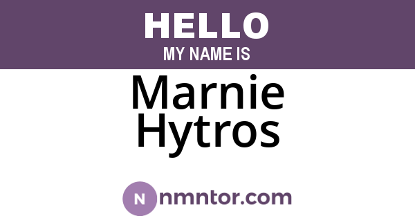 Marnie Hytros