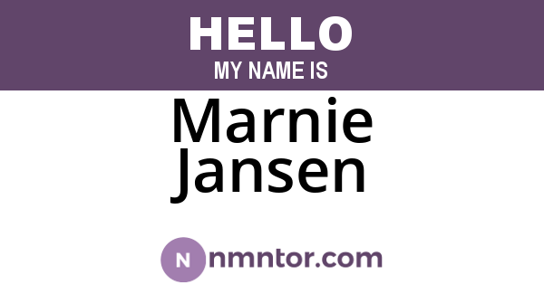 Marnie Jansen