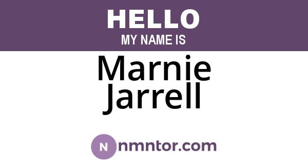Marnie Jarrell
