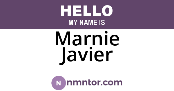 Marnie Javier