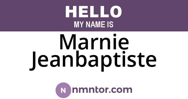 Marnie Jeanbaptiste