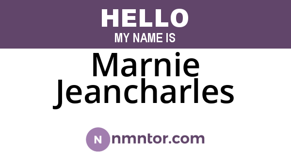 Marnie Jeancharles