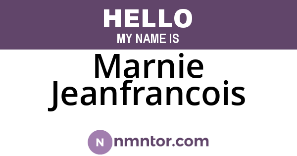 Marnie Jeanfrancois