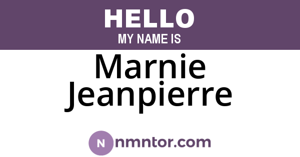 Marnie Jeanpierre