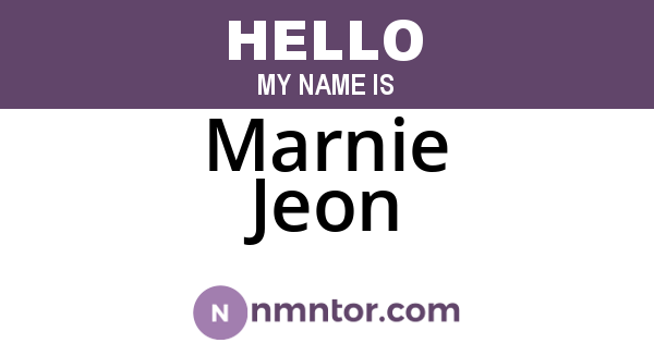 Marnie Jeon