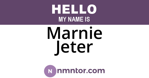 Marnie Jeter