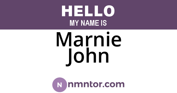Marnie John