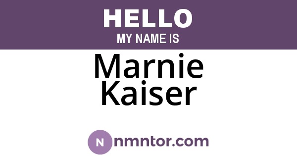 Marnie Kaiser