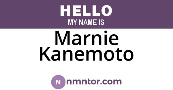 Marnie Kanemoto